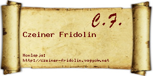 Czeiner Fridolin névjegykártya