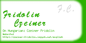 fridolin czeiner business card